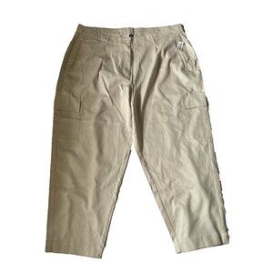 Old Navy Extra High-Rise Taylor Straight Trousers XXL Beige With Pockets Recycle